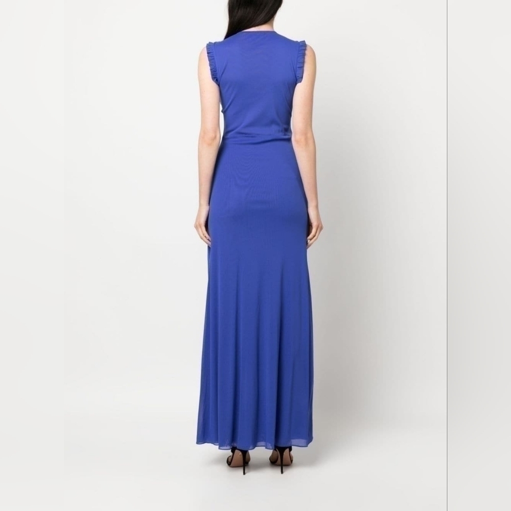 DVF Diane von Furstenbergruffle-detail fluted dress Size Small - Picture 6 of 15